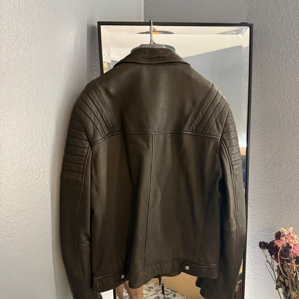 All Saints Black Lightweight Shirt Jacket with Moto-Style Design - Picture 5 of 6